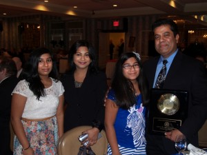Sridhar Munirathinam, Businessman of the Year, with family