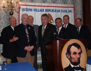 Rep. Peter King with MC Tony Lo Bianco and Queens Village Republicans