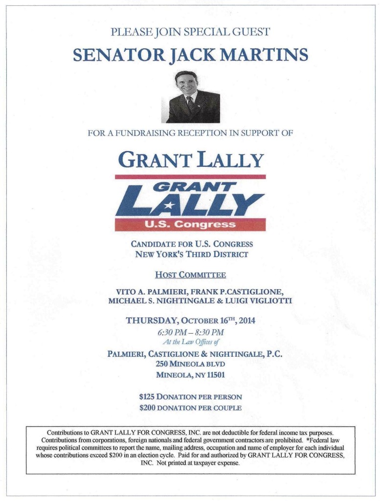 Lally fundraiser w-Jack Martins