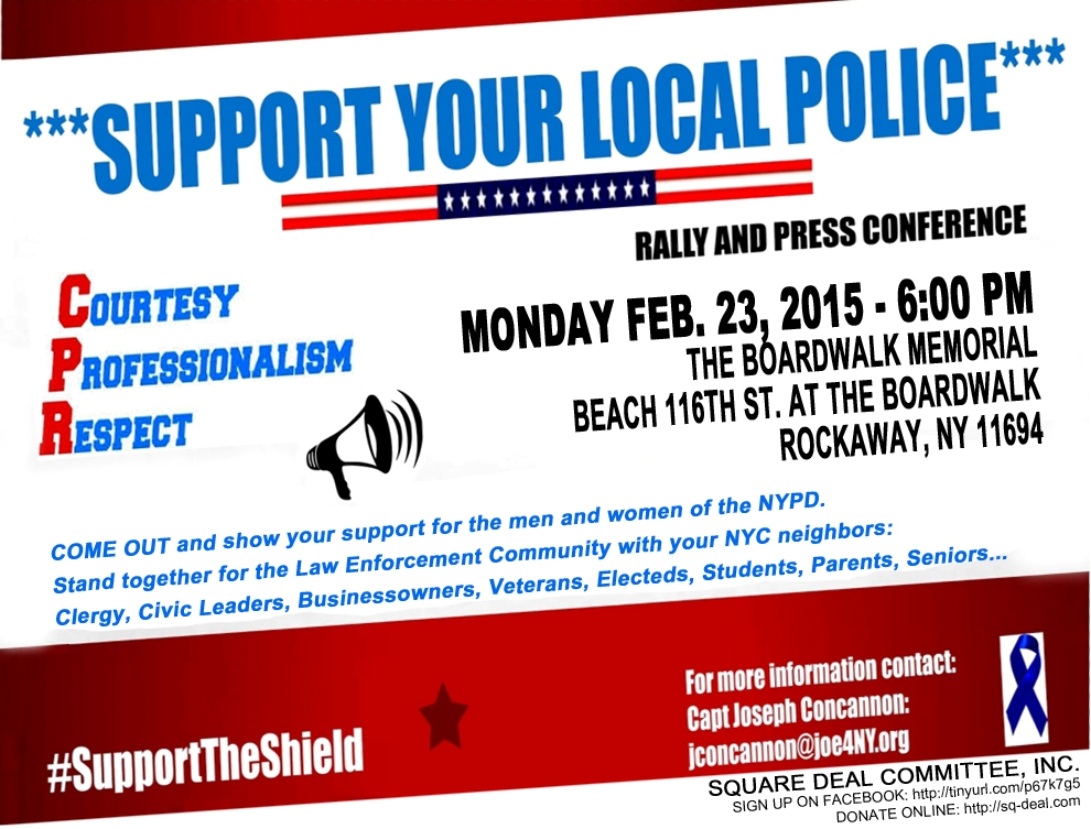 Support Your Local Police Rally -flyer-Rockaway-V2