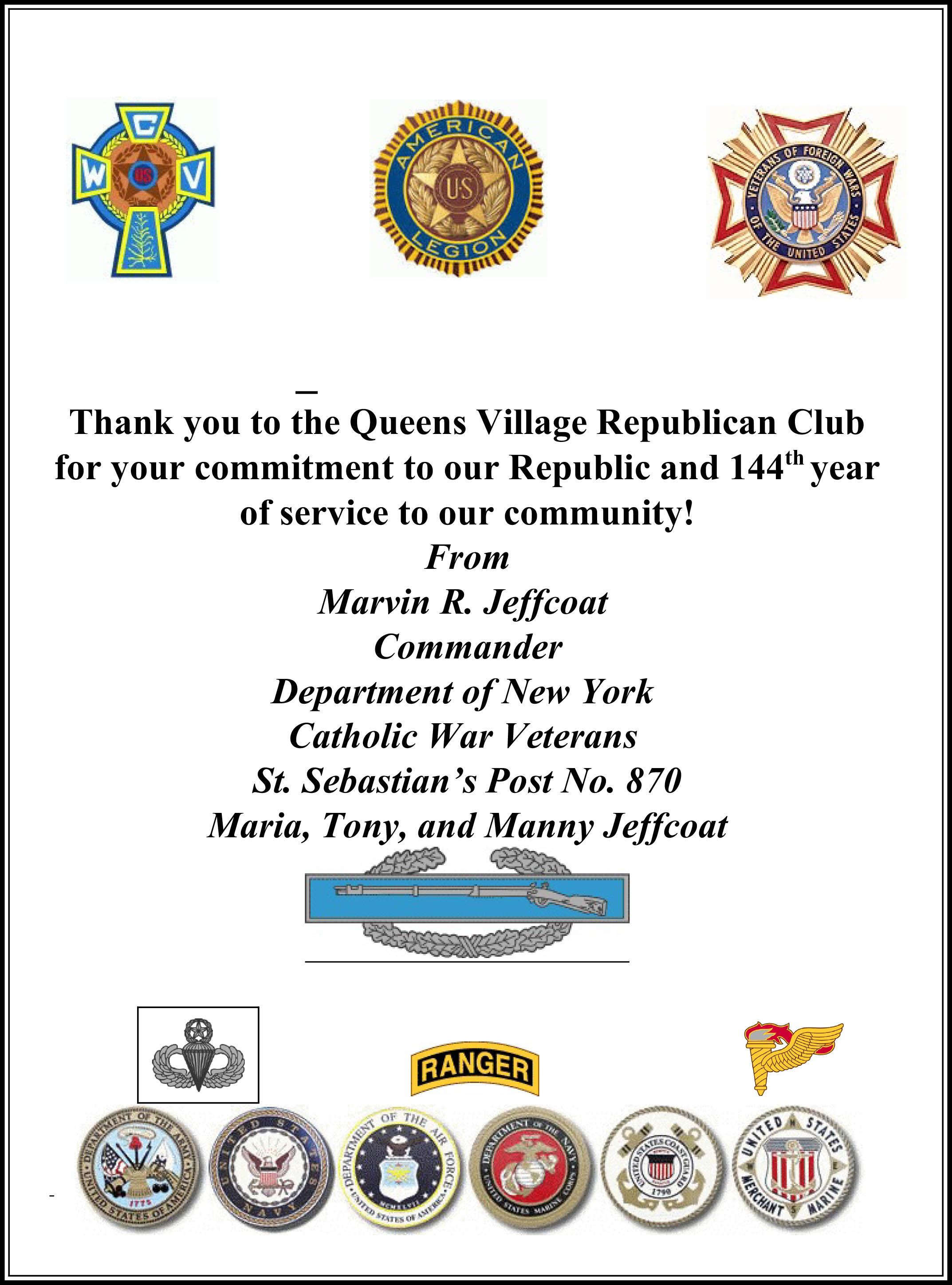 Marvin Jeffcoat 2019 - The Queens Village Republican Club OnlineThe ...